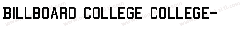 Billboard College College字体转换